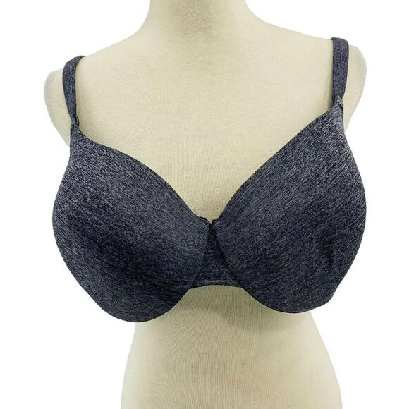 Lane Bryant Cacique True Embrace T-Shirt Bra Grey Lightly Lined 46C - Picture 2 of 9